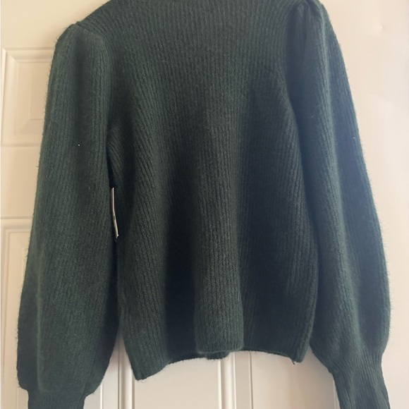 1. State Women's Dark Green Crew Neck Sweater - Picture 2 of 8